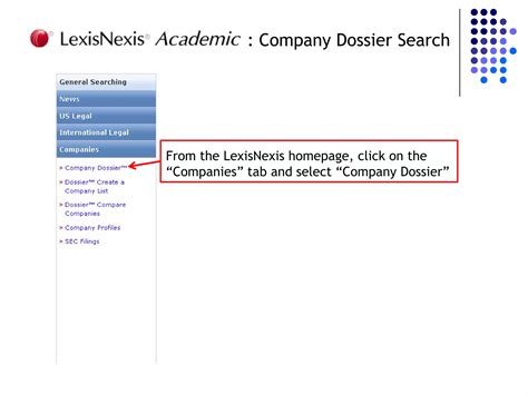 lexisnexis company dossier